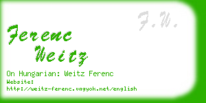 ferenc weitz business card